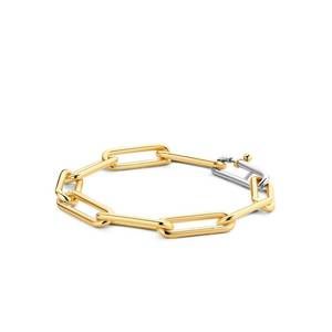 NEW TI SENTO women's paperclip bracelet in gold